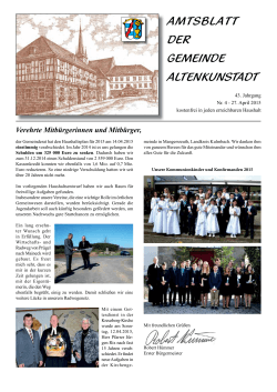 April - Gemeinde Altenkunstadt