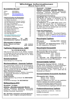 Hinweisblatt zum Amtsblatt