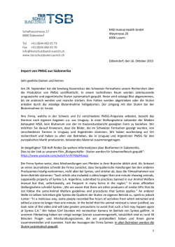 Import von PMSG aus S&uuml;damerika