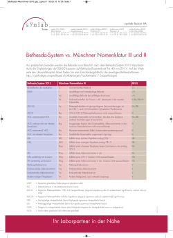 Bethesda-System vs. Münchner Nomenklatur III und II