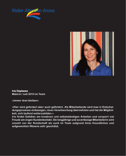 Iris Deplazes Malerin / seit 2010 im Team