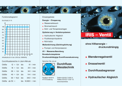 Technische Details IRIS-Ventil Durchflussbegrenzer