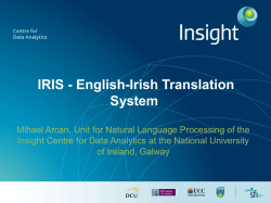 IRIS - English-Irish Translation System