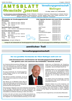 AMTSBLATT - Verwaltungsgemeinschaft Mellingen