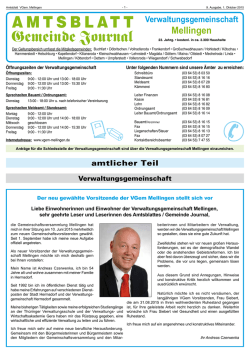 AMTSBLATT - Verwaltungsgemeinschaft Mellingen