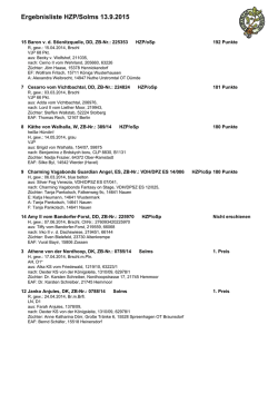 Ergebnisliste HZP/Solms 13.9.2015