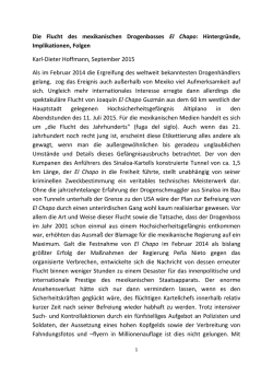 Die Flucht des mexikanischen Drogenbosses El Chapo