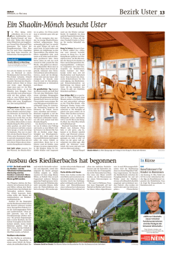 Ein Shaolin-M&ouml;nch besucht Uster