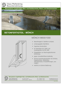 Fertigteil M&ouml;nchsysteme - Bauunternehmen Pfeifenbring