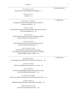 inhalt - Mainzer Institut f&uuml;r Buchwissenschaft