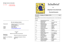 Schulbrief - Stephani-Grundschule Gunzenhausen