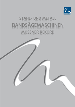 und Metall-Bandsägemaschinen Mössner Rekord