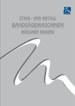 und Metall-Bands&auml;gemaschinen M&ouml;ssner Rekord