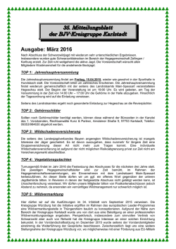 Infoblatt - Kreisgruppe Karlstadt