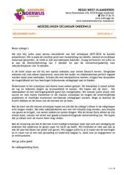 Duits - Nieuwsbrief 1