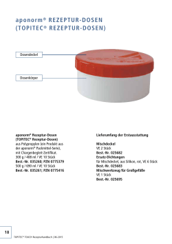 aponorm&reg; REZEPTUR-DosEN (ToPiTEC&reg; REZEPTUR
