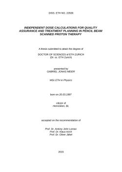independent dose calculations for quality - ETH E