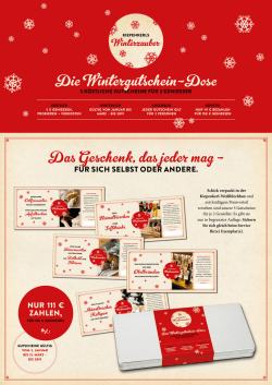 Die Wintergutschein-Dose Das Geschenk, das jeder mag
