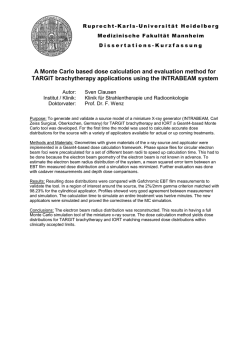 A Monte Carlo based dose calculation and evaluation method for
