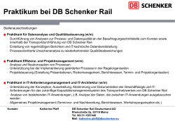 Praktikum bei DB Schenker Rail