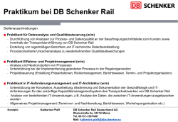 Praktikum bei DB Schenker Rail