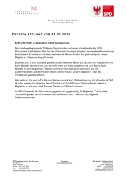 SPD-Ortsverein Großräschen wählt Vorstand neu