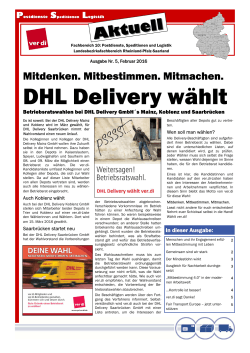 DHL Delivery wählt - ver.di | Landesbezirk Rheinland-Pfalz