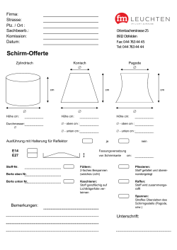 Schirm-Offerte - Funk + Meier AG