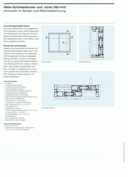 Hebe-Schiebefenster und -t&uuml;ren HSI-410