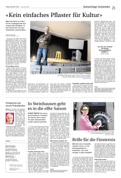 Neue Zuger Zeitung_2015.03.20_In Steinhausen - Zuger
