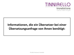 Informationen, die ein Übersetzer bei einer Übersetzungsanfrage