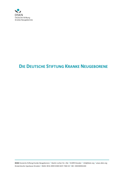 Stiftung - Deutsche Stiftung Kranke Neugeborene