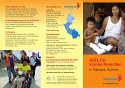 Bolivien, Hilfe für Kranke