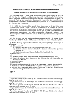 Verordnung Nr. 37/2007 (III. 26.) des Ministers für Wirtschaft und
