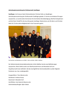 Jahreshauptversammlung der Ortsfeuerwehr Sandlingen