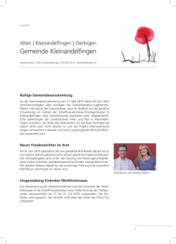 2015 06 Mitteilungsblatt - Gemeinde Kleinandelfingen