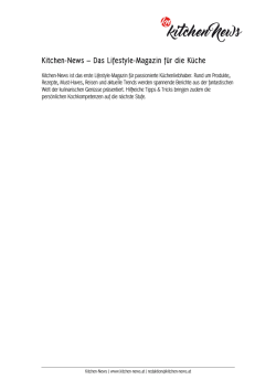 Kitchen-News – Das Lifestyle-Magazin für die - Kitchen