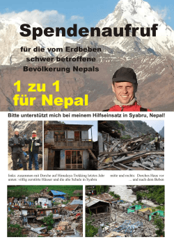 1 zu 1 fuer Nepal