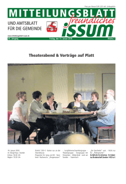 Theaterabend & Vorträge auf Platt - Issum