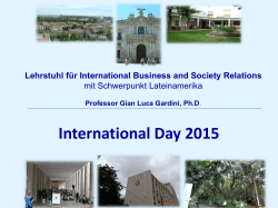 Präsentation zum International Day 2015