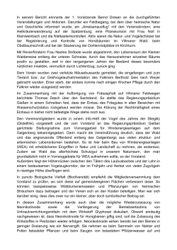 In seinem Bericht erinnerte der 1. Vorsitzende Bernd Dresen an die