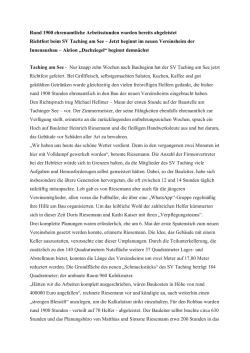 Juli 2015: Richtfest beim SV Taching am See