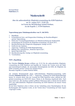Protokoll der außerordentlichen