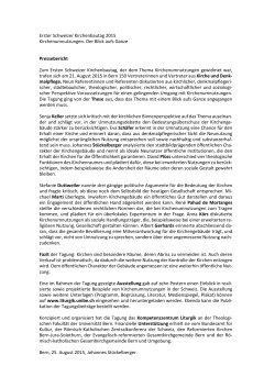 Bericht  - Kompetenzzentrum Liturgik