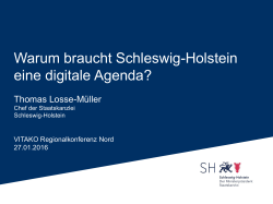 Warum braucht Schleswig-Holstein eine digitale Agenda?