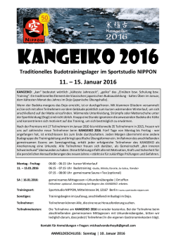 Eingeleitet wird das Kangeiko mit einem gemeinsamen Training am