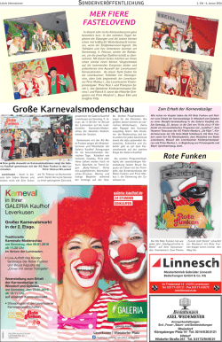 Gro&szlig;e Karnevalsmodenschau