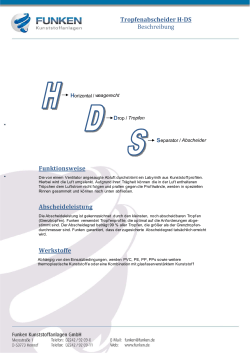 Tropfenabscheider H-DS