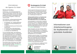 Informationen zum Arbeitsmarktzugang f&uuml;r Asylbewerber