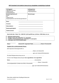 HNF-Checkliste f&uuml;r die &auml;rztliche Untersuchung unbegleiteter